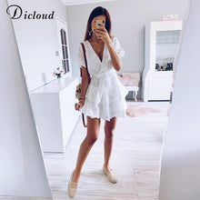 Load image into Gallery viewer, White Embroidery Cotton Sundress
