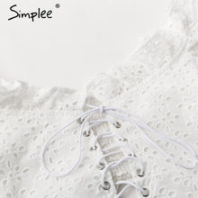 Load image into Gallery viewer, Flared Sleeve Lace Up Crop Top