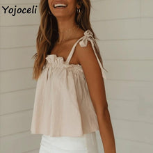 Load image into Gallery viewer, Camisole Bow Boho Beach Top