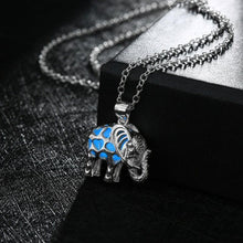Load image into Gallery viewer, Hollow Elephant With Night Stone Pendant
