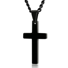 Load image into Gallery viewer, Black Titanium Steel Cross Necklace/  Black Chain Pendant Necklace
