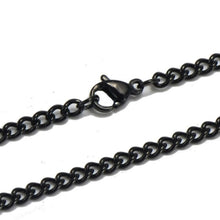 Load image into Gallery viewer, Black Titanium Steel Cross Necklace/  Black Chain Pendant Necklace
