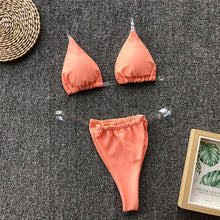 Load image into Gallery viewer, Micro Triangle High Cut Brazilian Bikini
