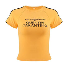 Load image into Gallery viewer, Quentin Tarantino Crop Top/ Side Stripe Long Sleeve Turtleneck/ BodySuit
