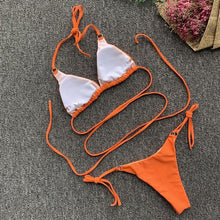 Load image into Gallery viewer, X String Triangle Ring Bikini
