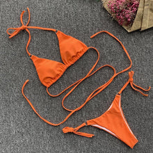 Load image into Gallery viewer, X String Triangle Ring Bikini
