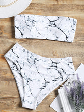 Load image into Gallery viewer, Marbling Print High Cut Bikini Set
