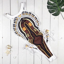 Load image into Gallery viewer, African Floral Print Thong One Piece Bikini
