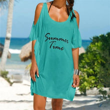 Load image into Gallery viewer, Summer Time Print Beach Bikini Cover Up
