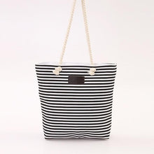 Load image into Gallery viewer, Striped Summer Beach Bag

