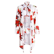 Load image into Gallery viewer, Floral Print 3 Piece Bikini Set With Cover Up
